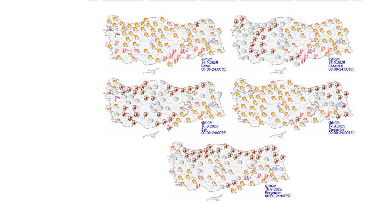 Peki, diğer bölgelerimizde önümüzdeki günlerde hava nasıl olacak? İşte 5 günlük hava tahmin raporu…