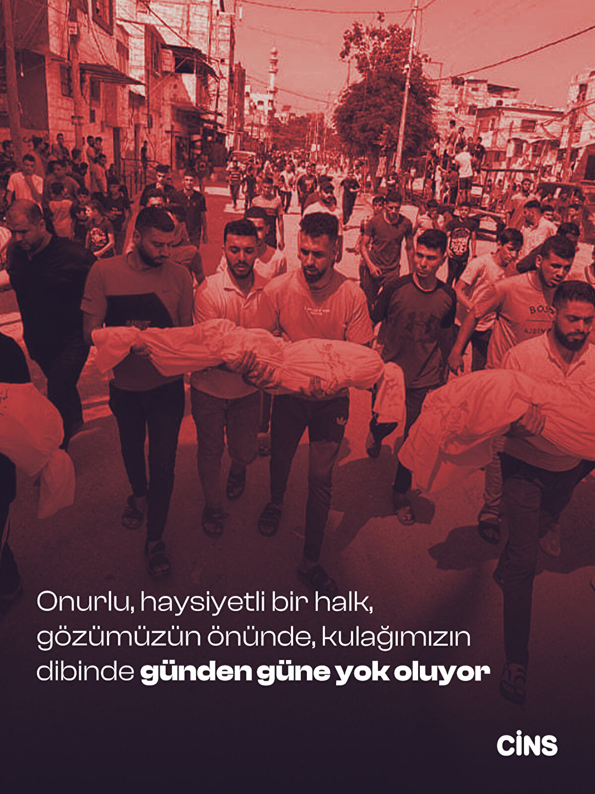 Onurlu, haysiyetli bir halk, gözümüzün önünde, kulağımızın dibinde günden güne yok oluyor