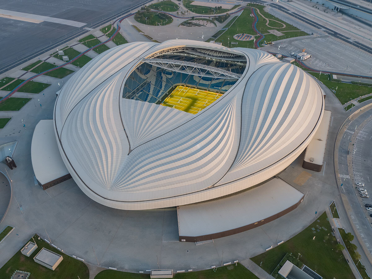 Al Janoub Stadium (Al Wakrah, Katar) – Zaha Hadid tasarımı, Katar’ın en şık statlarından bir tanesi.