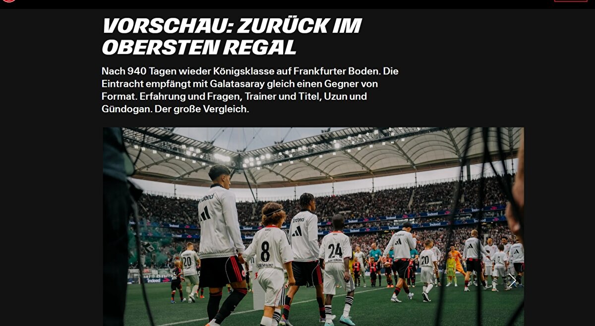 Alman ekibi, 18 Eylül Perşembe günü oynanacak karşılaşma öncesi sarı kırmızılı takımı değerlendirdiği yazıyı web sitesinde yayınladı.