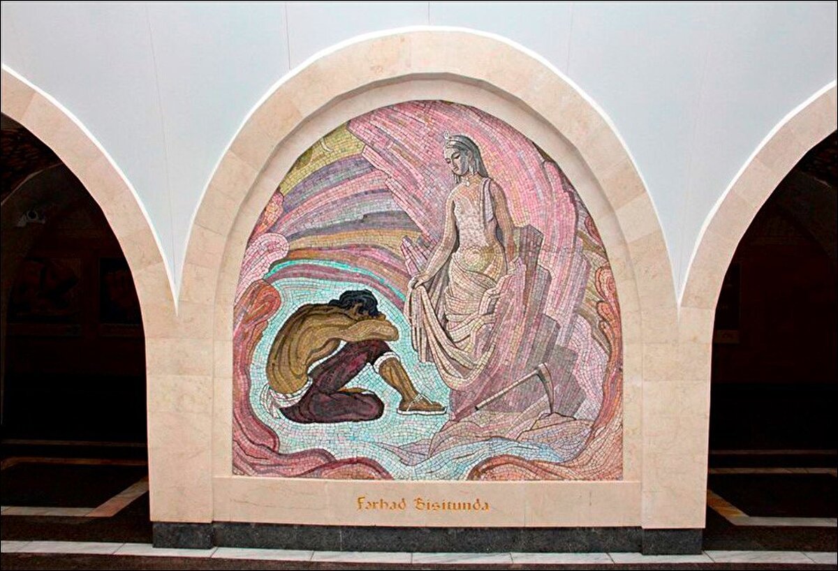 Bîsütun Dağı'nda Ferhad - Hüsrev ü Şîrîn