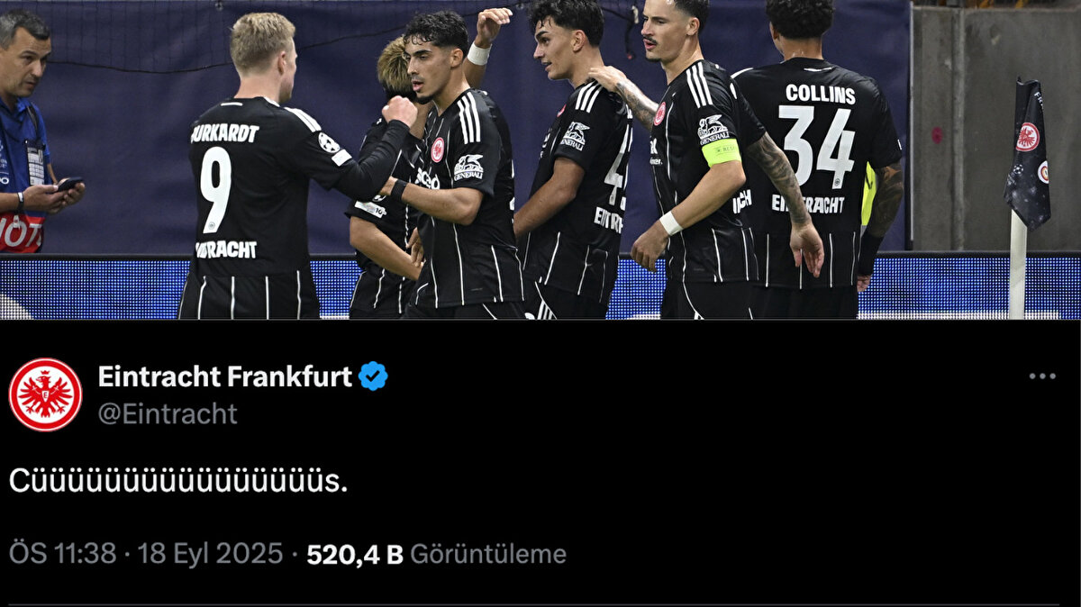 İşte Frankfurt'tan Galatasaray için maç sonu paylaşımı