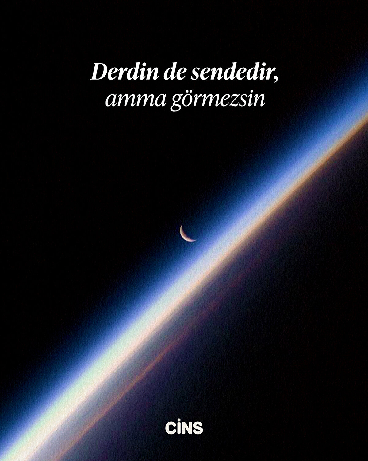 Derdin de sendedir, amma görmezsin