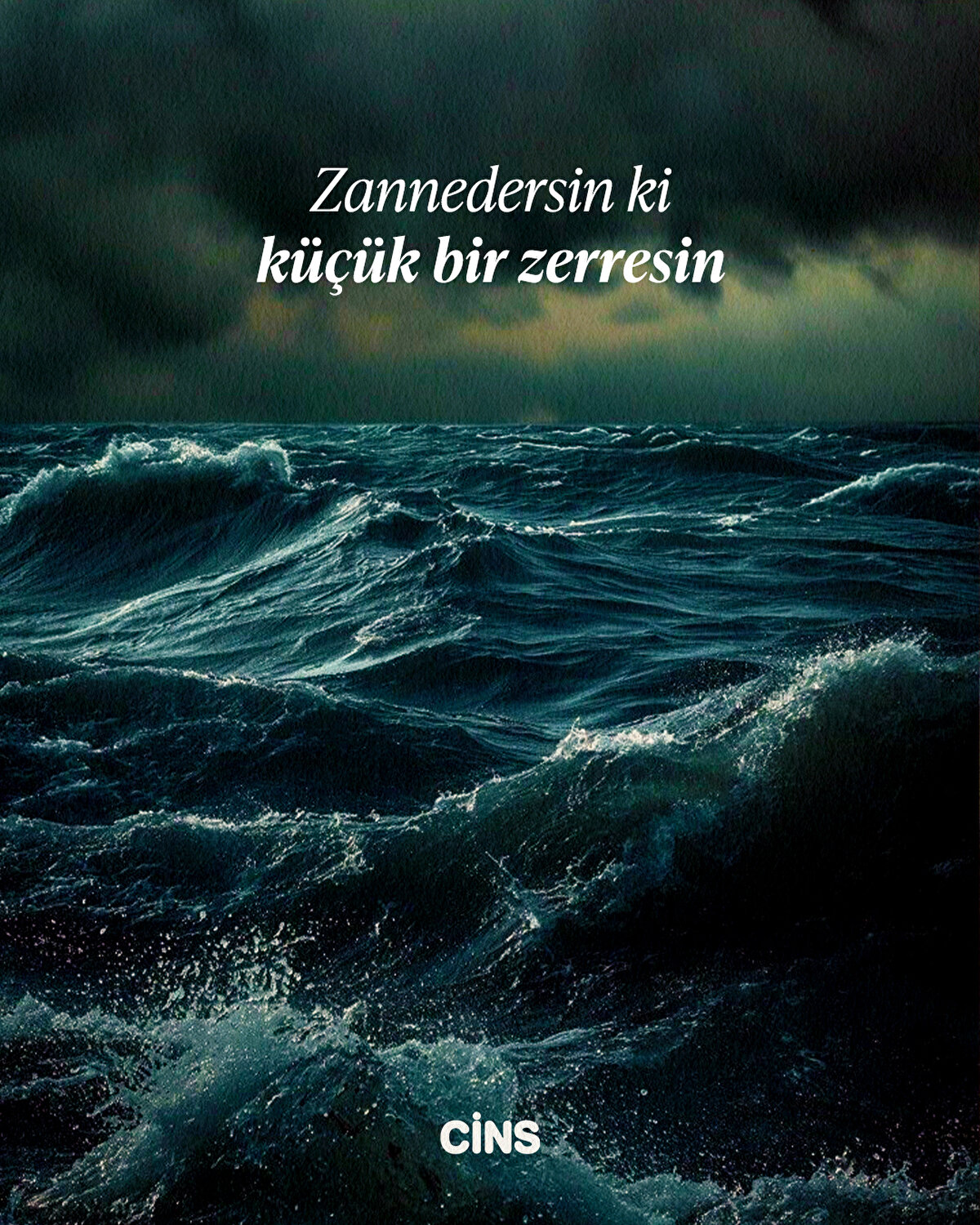 Zannedersin ki küçük bir zerresin