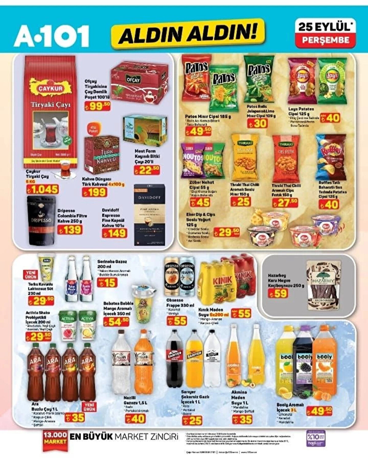 ACE ÇAMAŞIR SUYU 5 L<br>Fiyat: 139 TL<br><br>BABY TURCO BEBEK BEZİ ÇEŞİTLERİ<br><br>Fiyat: 329 TL