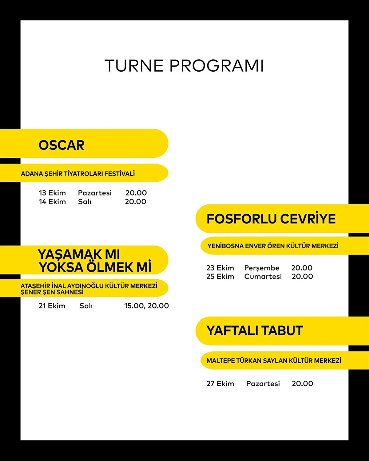 Turne Programı