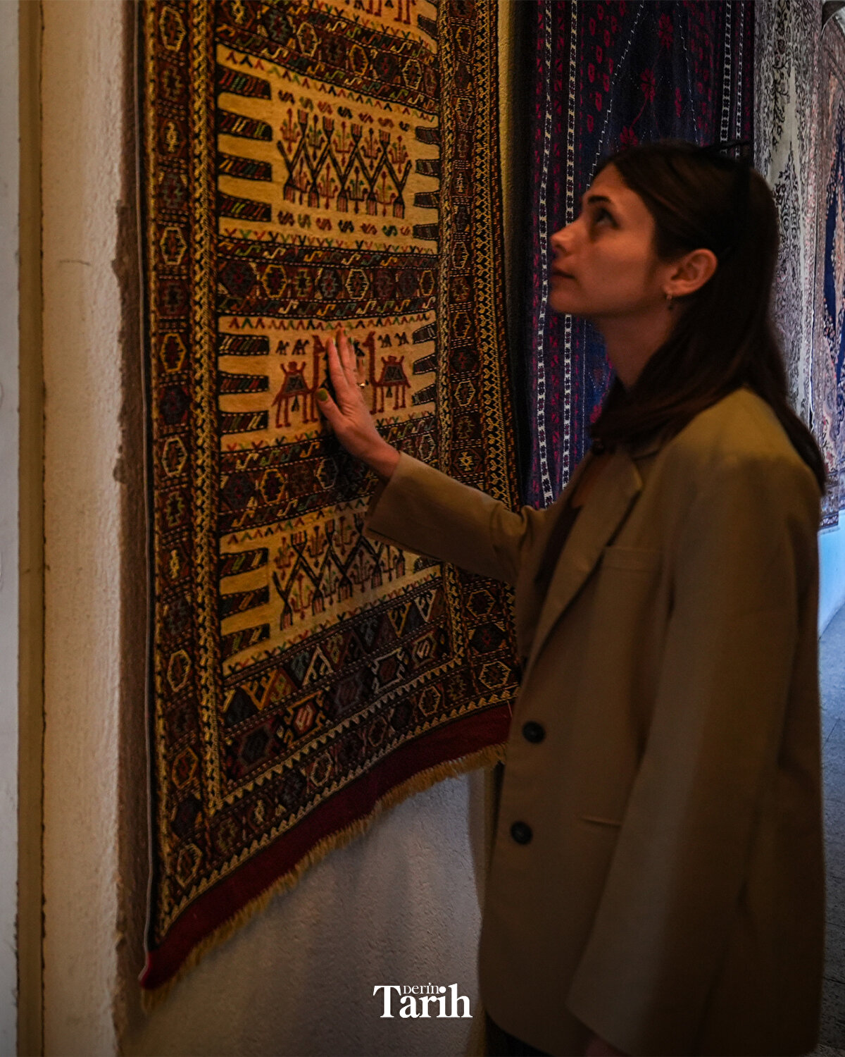 Proje için ressamın "Saygın Bir İç Mekanda Lavta Çalan Kadın ve Şarkı Söyleyen Çift" adlı tablosunu seçen Fitöz, eserdeki halının ana vatanındaki kadınlar tarafından dokunması için Bergama'ya geldi.