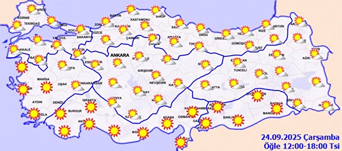 Meteoroloji’den yapılan son değerlendirmelere göre, bugün yurt genelinde yağış beklenmezken, cuma günüyle birlikte kuzey ve iç bölgelerde sağanak ve gök gürültülü sağanak yağış etkili olacak. Sıcaklıkların ise yağış öncesinde birkaç derece daha mevsim normallerinin üzerinde seyretmesi öngörülüyor.