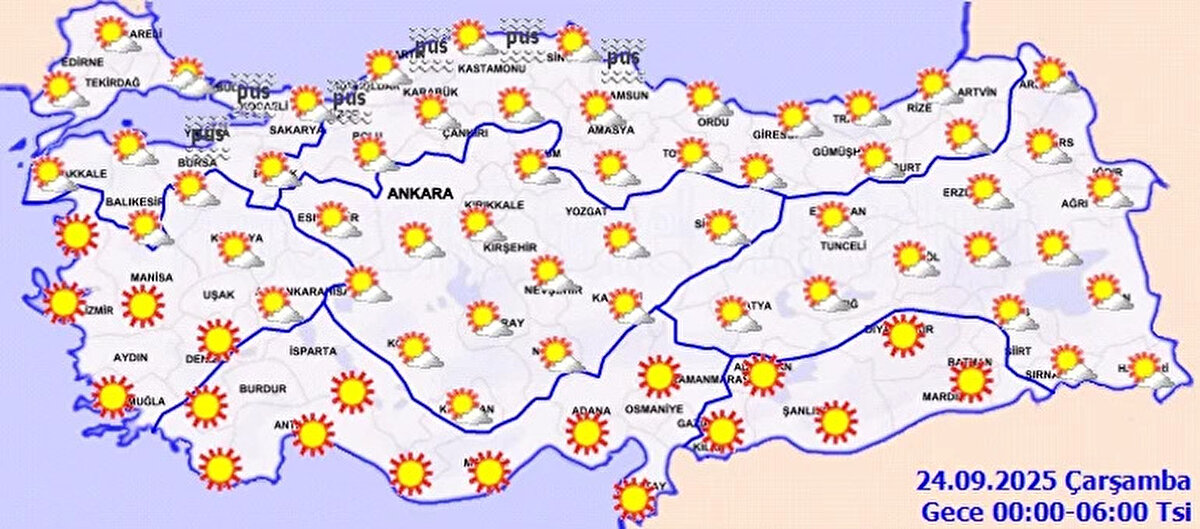 Cuma günü sağanak beklenen iller<br><br>Cuma günü sağanak yağışların etkili olacağı iller şu şekilde sıralandı:<br>Kırklareli, Tekirdağ, İstanbul, Yalova, Düzce, Kocaeli, Sakarya, Zonguldak, Bartın, Sinop, Çorum, Amasya, Samsun, Tokat, Ordu, Giresun, Trabzon, Rize, Artvin, Ardahan, Erzurum, Kars, Ağrı ve Iğdır.