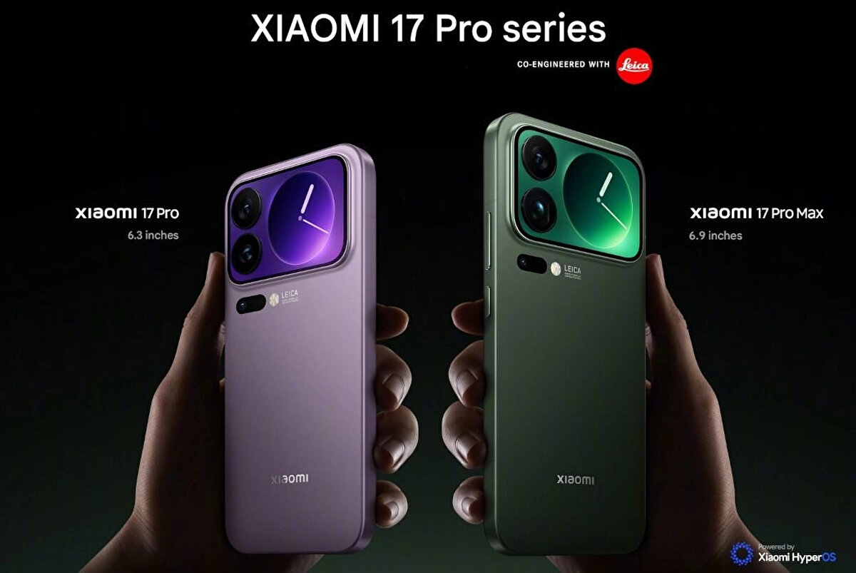 Xiaomi 17 Pro Özellikleri<br><br>6.3 inç LTPO OLED ekran<br><br>Snapdragon 8 Elite Gen 5 işlemci<br><br>12 GB RAM, 256 GB depolama<br><br>50 MP Light Hunter 950L ana kamera + 50 MP ultra geniş + 50 MP 5x periskop telefoto<br><br>Arka yüzde 2.7 inç kapak ekranı (bildirim, kamera önizleme, mini oyunlar)<br><br>6.300 mAh batarya, 100W hızlı şarj, 50W kablosuz şarj<br><br>Android 16 işletim sistemi