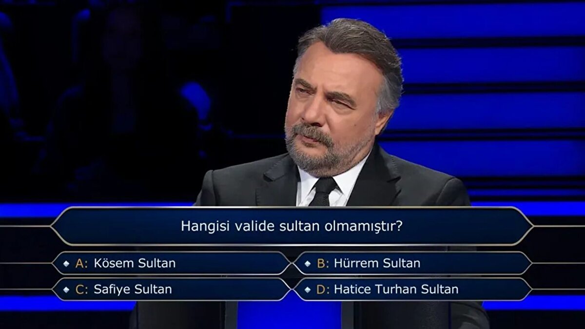 Doğru cevap açıklandı<br>Sorunun doğru cevabı B şıkkı Hürrem Sultan oldu. Çünkü Hürrem Sultan, oğlu II. Selim tahta geçmeden önce 15 Nisan 1558’de hayatını kaybetti. Bu nedenle valide sultan olma unvanını hiç taşımadı.