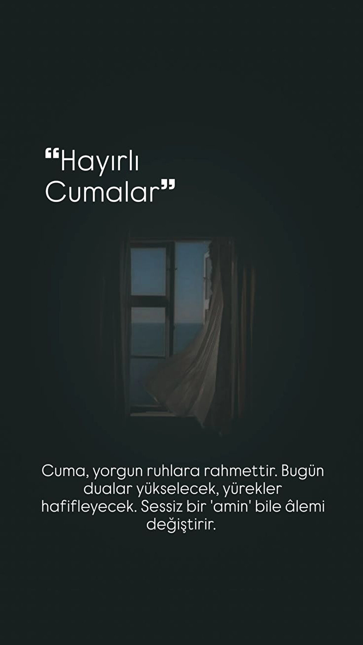Cumanız mübarek olsun. Gününüz maddi ve manevi anlamda aydınlık, gönlünüz hoş olsun. Sizi kedere, üzüntüye sevk edecek ne kadar olumsuzluklar varsa sizden her daim uzak olsun. Allah sonumuzu hayretsin. Kurtuluşa erenlerden eylesin.