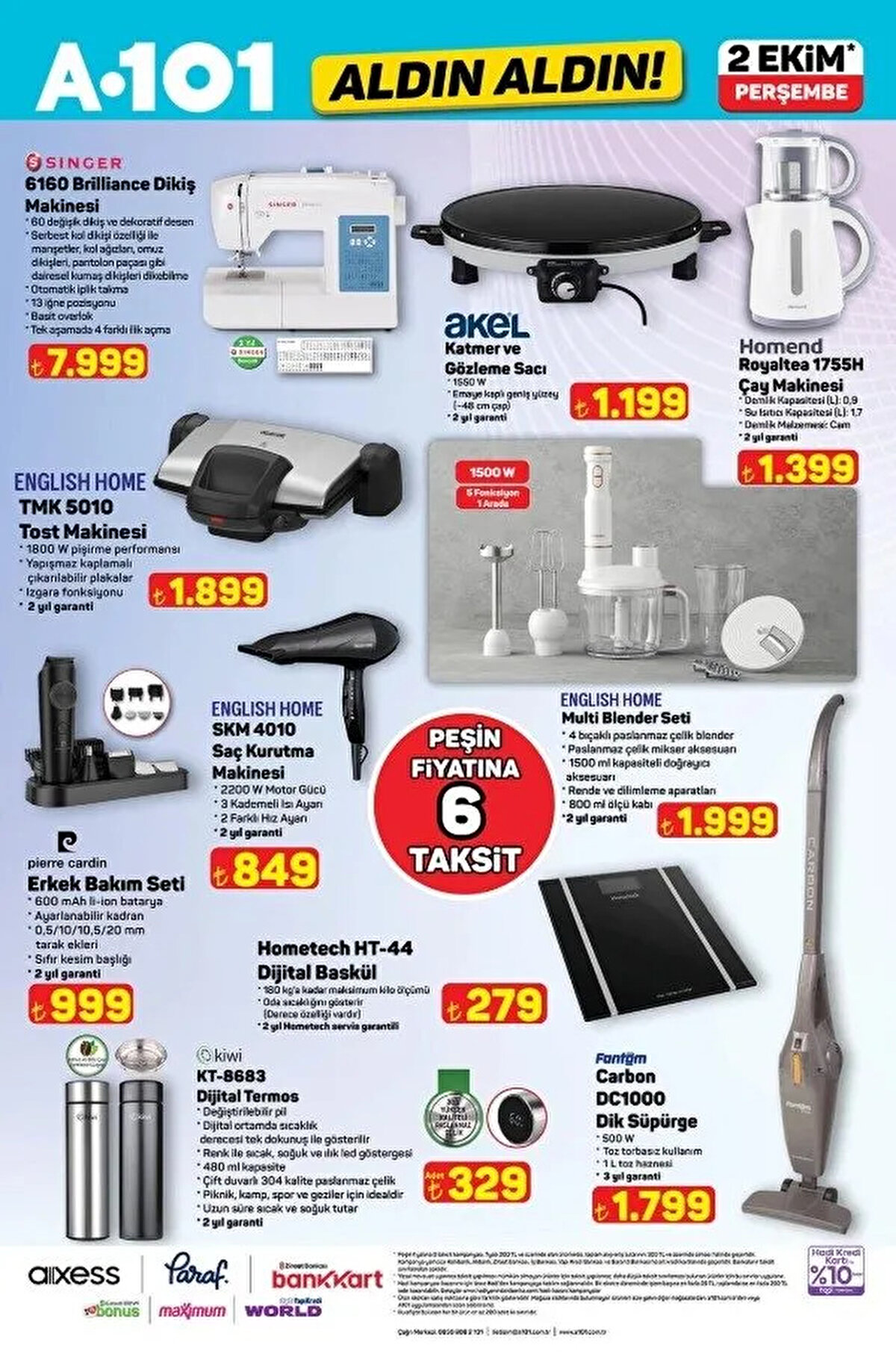 A101 AKTÜEL 2 EKİM 2025 KATALOĞU