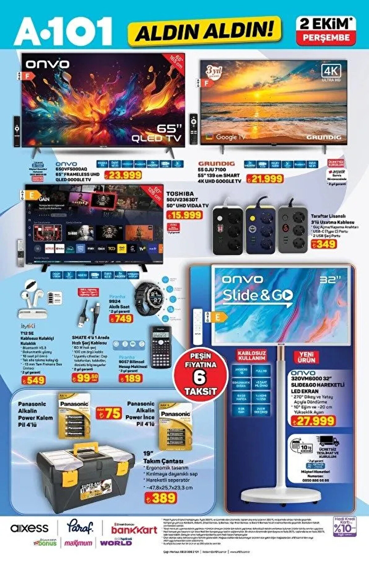 A101 AKTÜEL 2 EKİM 2025 KATALOĞU