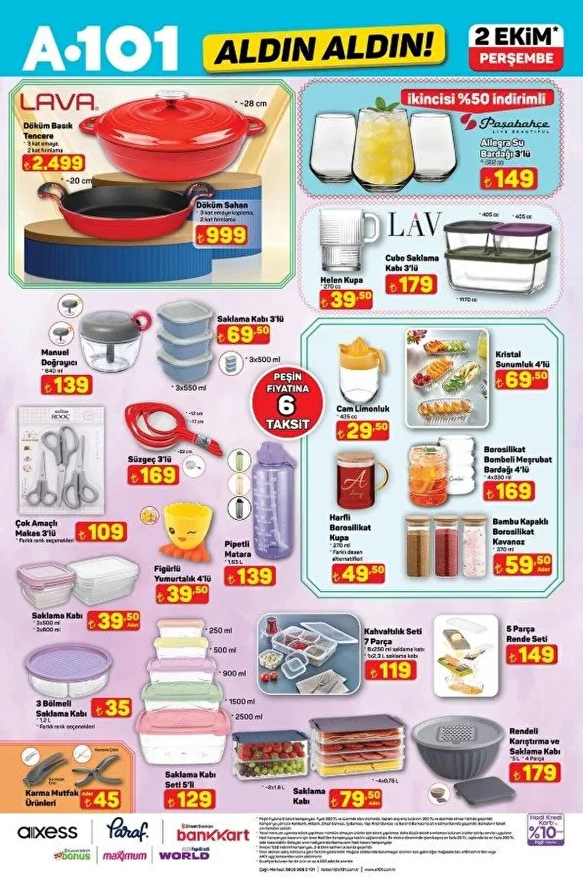 A101 AKTÜEL 2 EKİM 2025 KATALOĞU