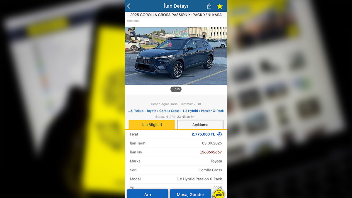 Bakanlık Basın Danışmanı Bekir Kaplan, sosyal medya hesabından yaptığı açıklamada, güncel satış fiyatının üzerinde ilan veren 2 kişiye idari para cezası uygulanacağını duyurdu.