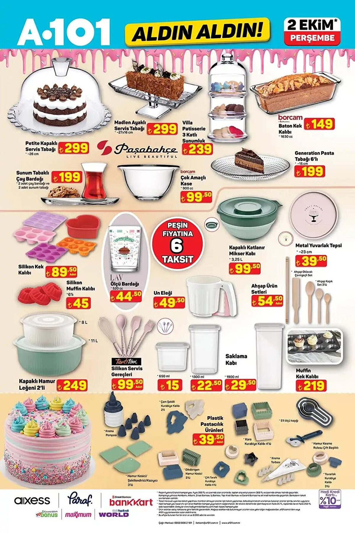 BORCAM ÇOK AMAÇLI KASE 900 CC<br>Fiyat: 99,50 TL<br><br>GENERATION PASTA TABAĞI 6’LI 15 CM<br><br>Fiyat: 199 TL