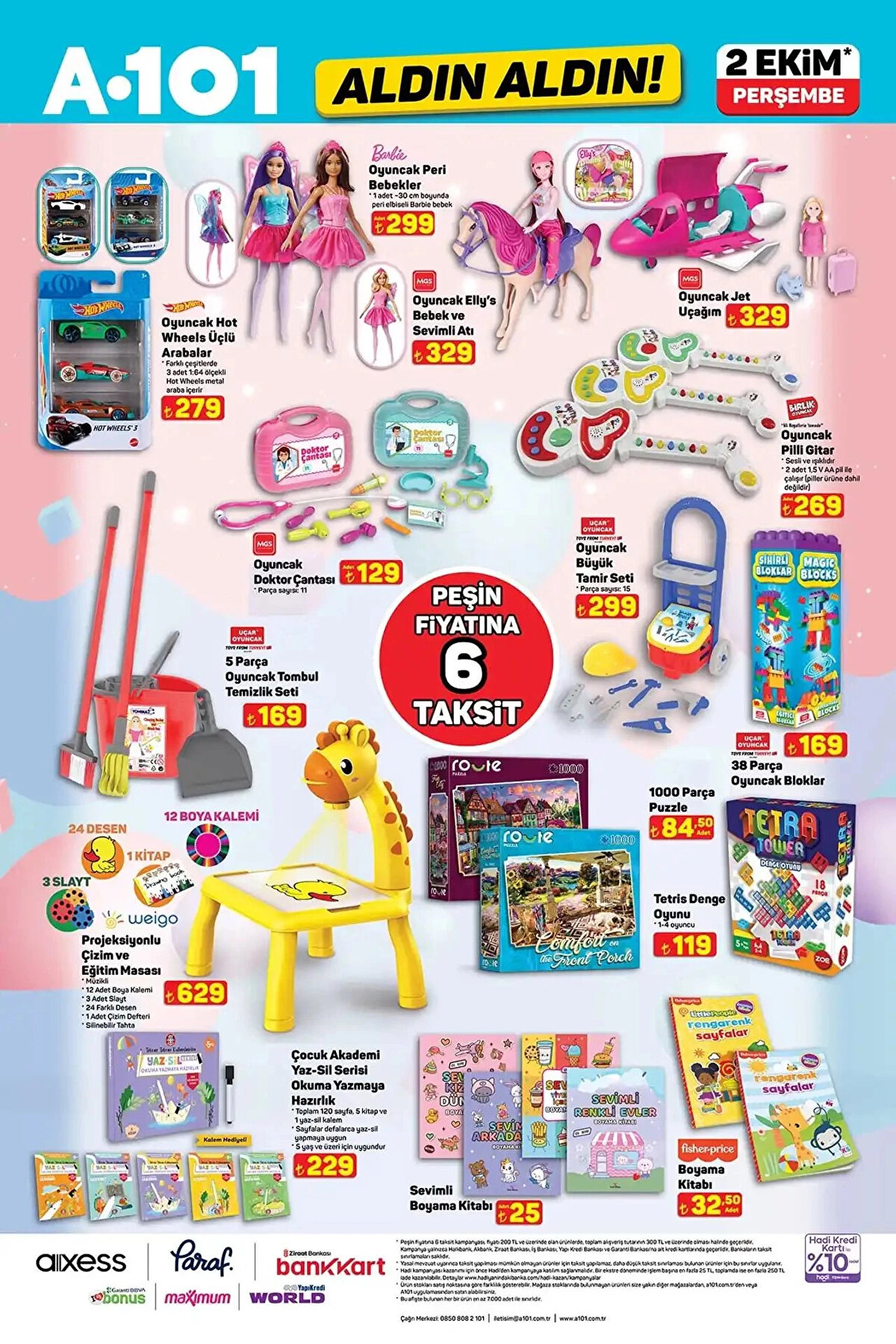 OYUNCAK DOKTOR ÇANTASI<br>Fiyat: 129 TL<br><br>OYUNCAK PİLLİ GİTAR<br><br>Fiyat: 269 TL