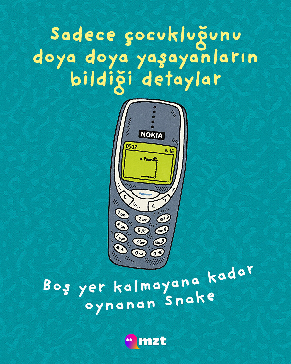 Boş yer kalmayana kadar oynanan Snake