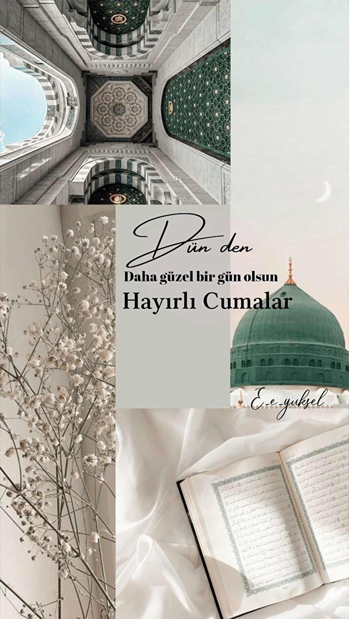 “Cuma günü öyle bir an vardır ki kul o anda Allah’tan bir şey dilerse Allah mutlaka ona o istediğini verir.” (Tirmizi) Hayırlı Cumalar!