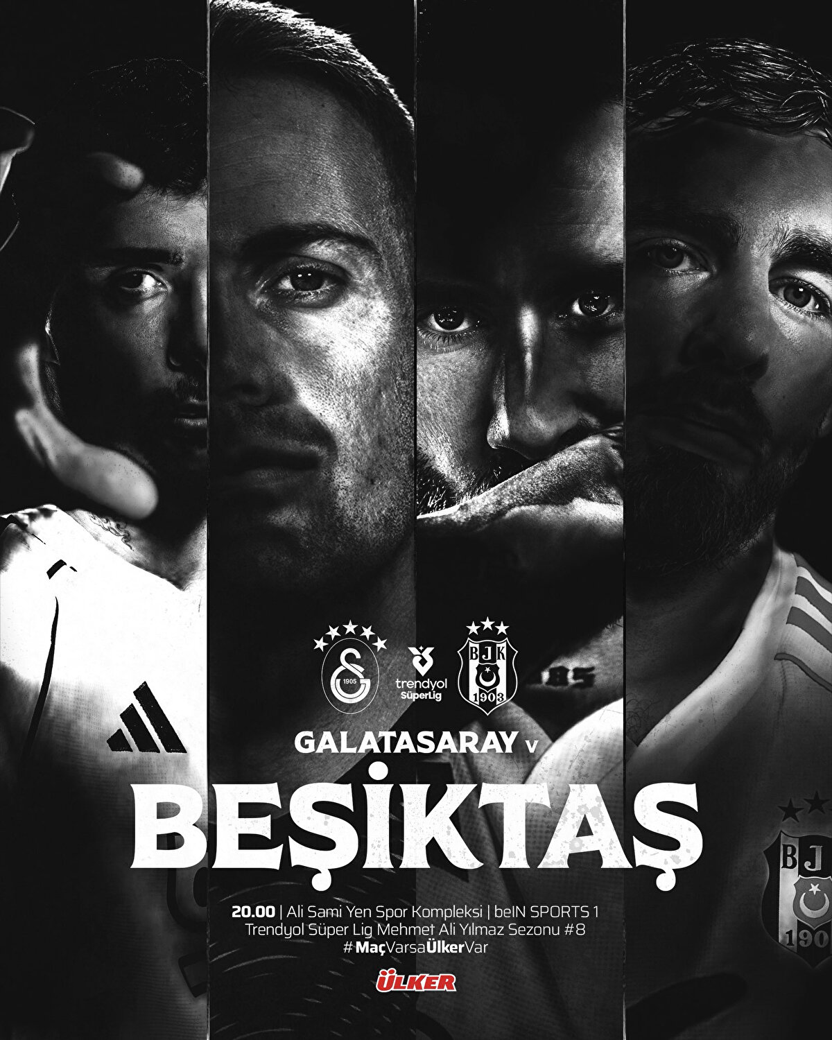 Beşiktaş'ın maç günü paylaşımı:<br><br>⚫ MAÇ GÜNÜ ⚪<br><br>🆚 Galatasaray <br>🕗 20.00<br>🏆 Trendyol Süper Lig Mehmet Ali Yılmaz Sezonu 8. Hafta <br>🏟 Ali Sami Yen Spor Kompleksi RAMS Park<br>📺 beIN SPORTS 1<br><br>