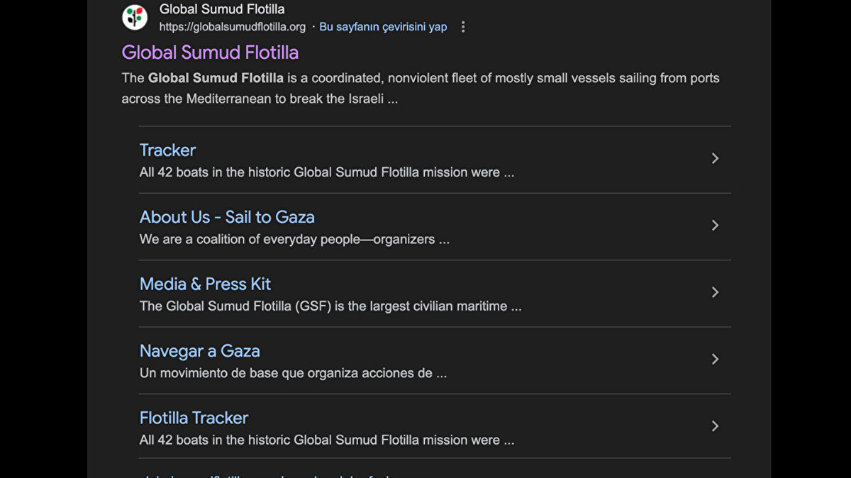 Filonun resmi sitesine giriş <br>Sumud Filosu’na katılım başvurusu, filonun resmi sitesi https://globalsumudflotilla.org/ üzerinden yapılıyor.