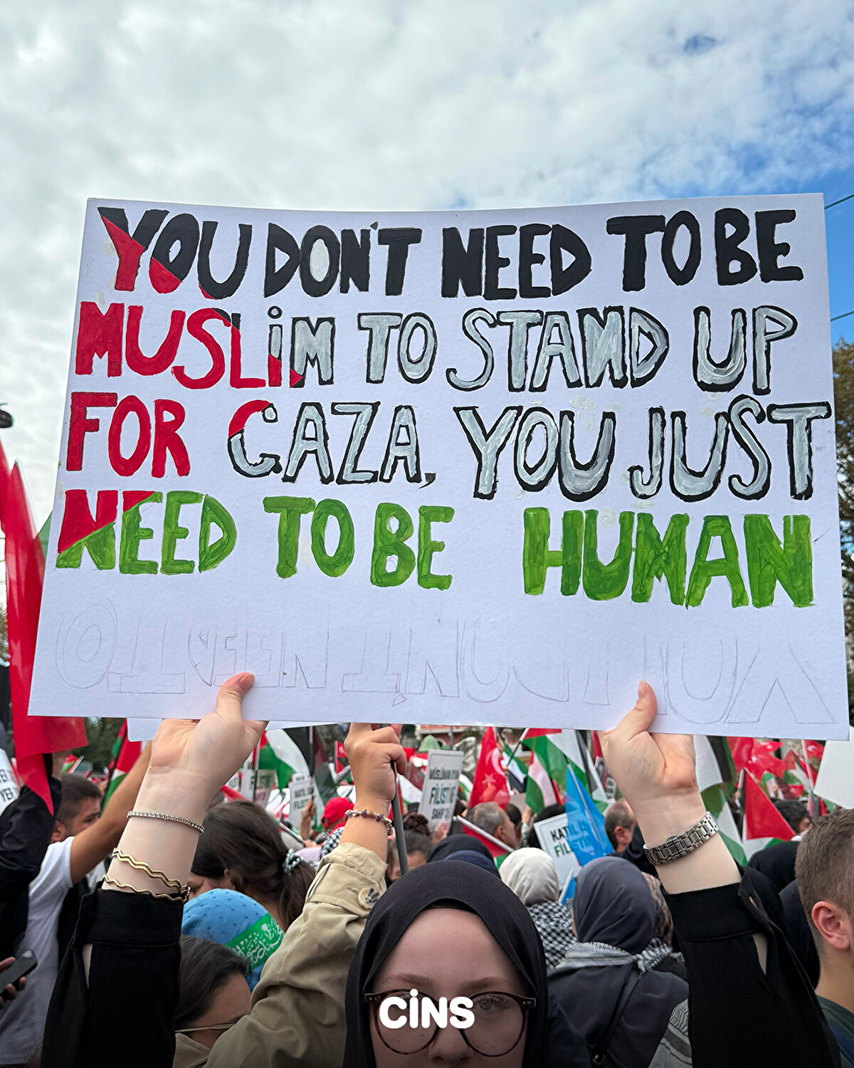 You dont need to be muslim to stand up for Gaza you just need to be human