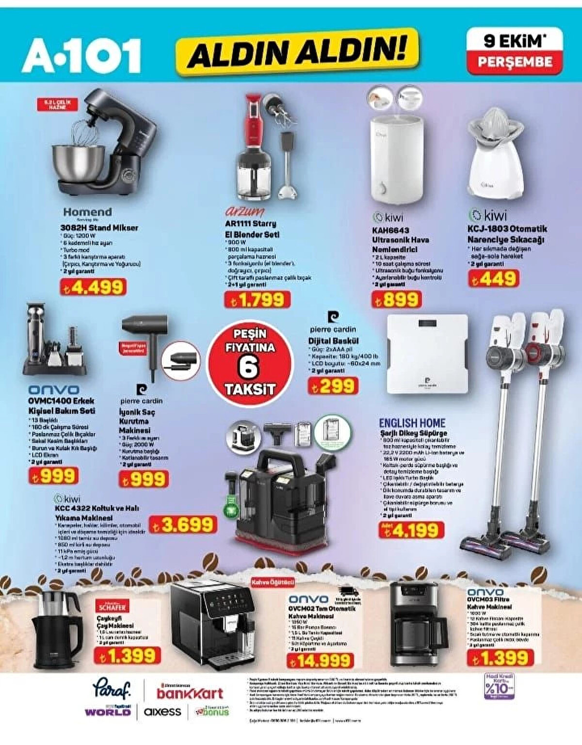 PIERRE CARDIN DİJİTAL BASKÜL<br>Fiyat: 299 TL<br><br>ENGLISH HOME ŞARJLI DİKEY SÜPÜRGE<br><br>Fiyat: 4,199 TL