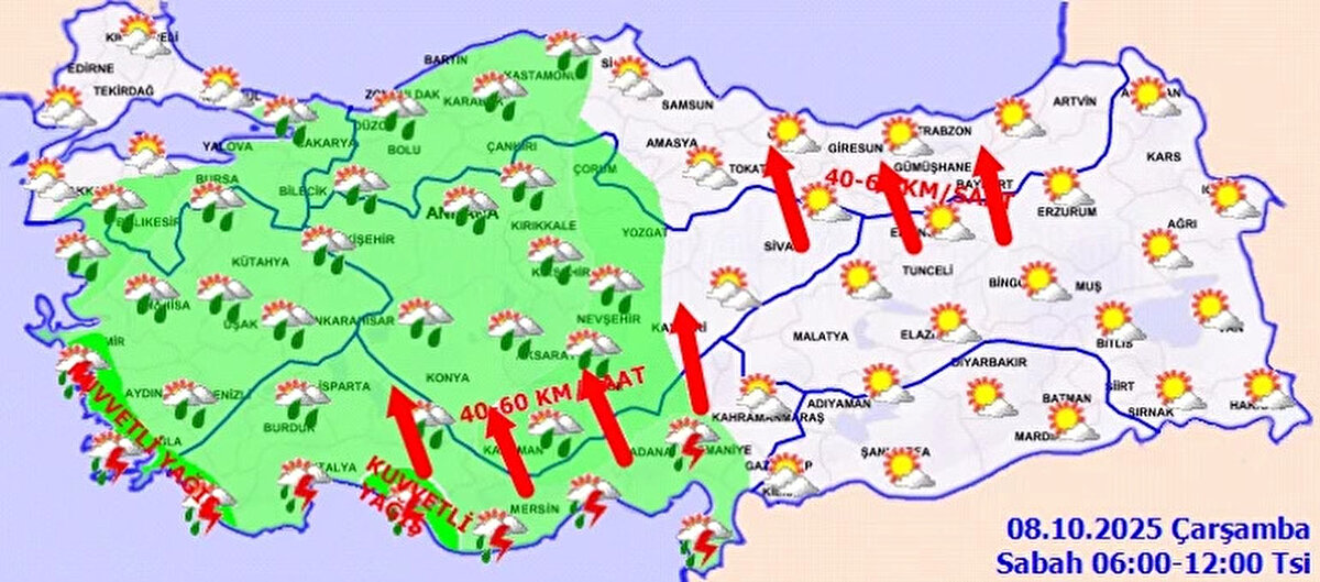 9 EKİM METEOROLOJİ HAVA DURUMU