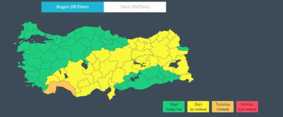 9 EKİM METEOROLOJİ HAVA DURUMU