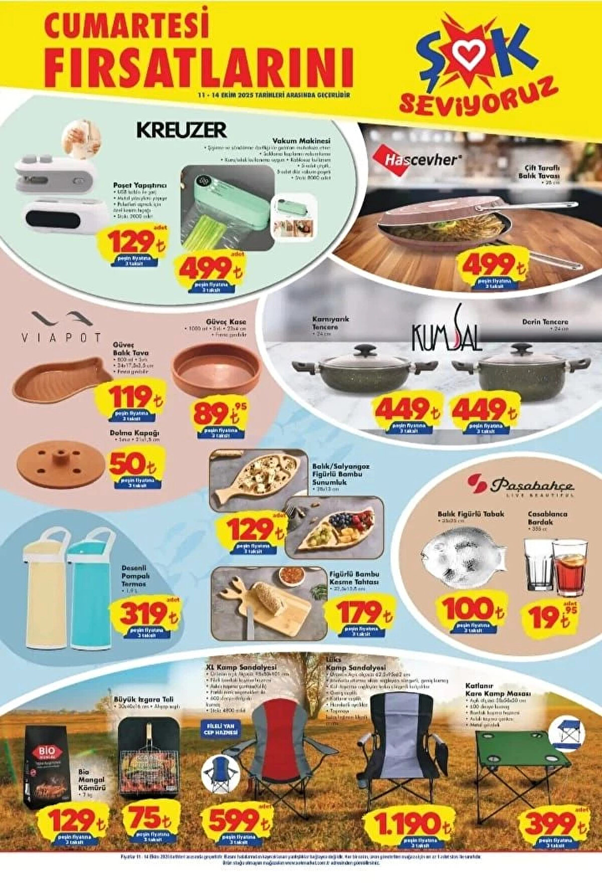 KUMSAL KARNIYARIK TENCERE 24 CM<br>Fiyat: 449 TL<br><br>KUMSAL DERİN TENCERE 24 CM<br><br>Fiyat: 449 TL