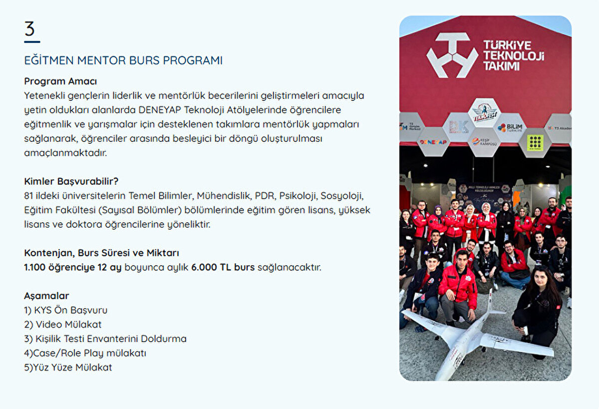 EĞİTMEN MENTOR BURS PROGRAMI