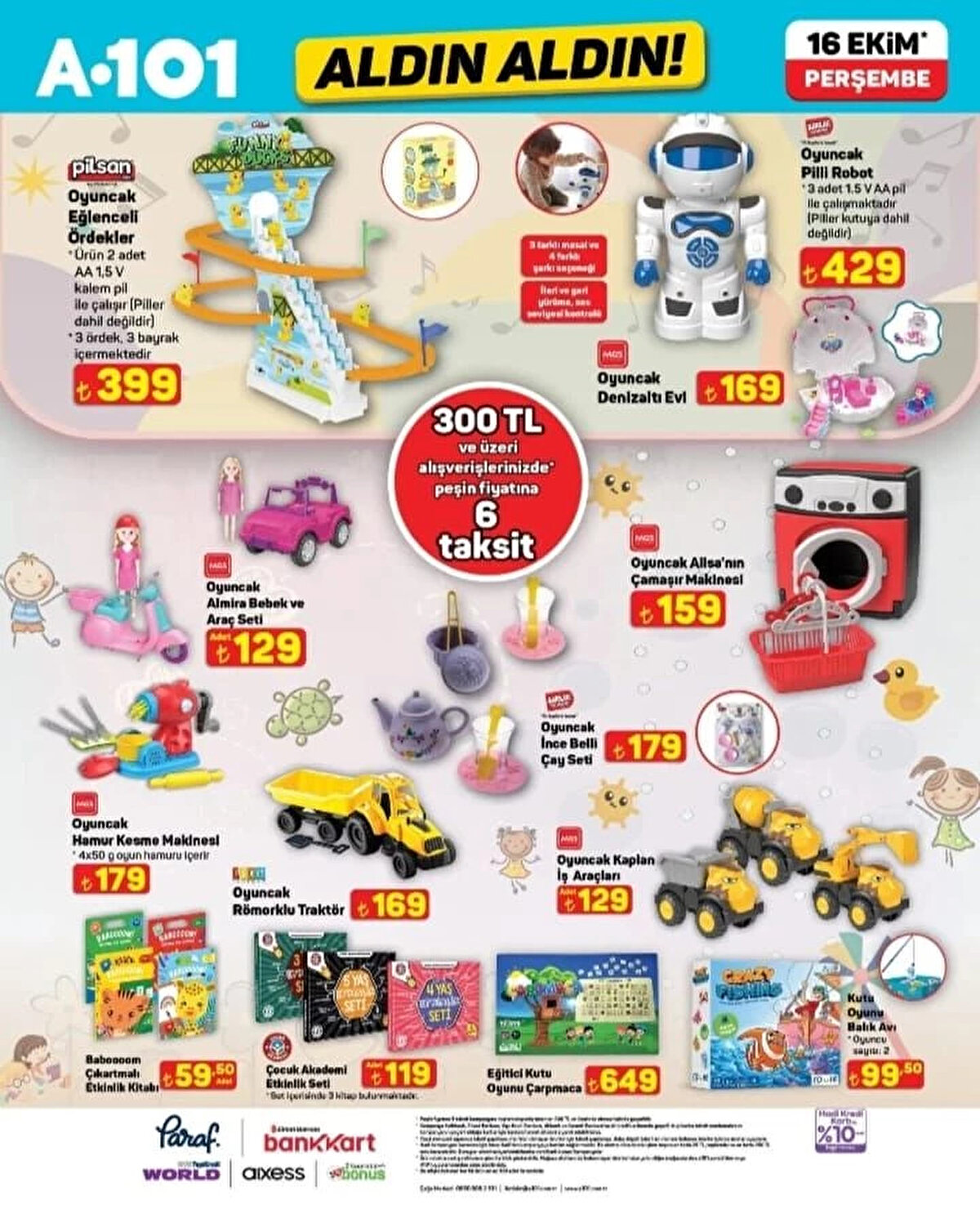 OYUNCAK RÖMORKLU TRAKTÖR<br>Fiyat: 169 TL<br><br>OYUNCAK KAPLAN İŞ ARAÇLARI<br><br>Fiyat: 129 TL