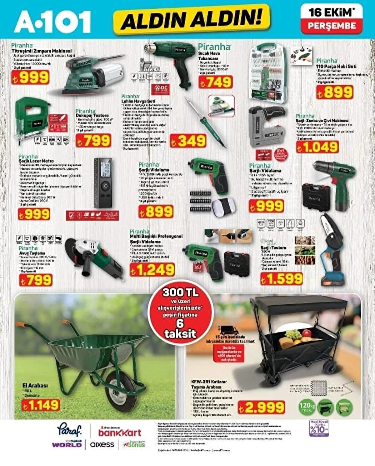 PİRANHA AVUÇ TAŞLAMA<br>Fiyat: 799 TL<br><br>PİRANHA MULTİ BAŞLIKLI PROFESYONEL ŞARJLI VİDALAMA<br><br>Fiyat: 1,249 TL