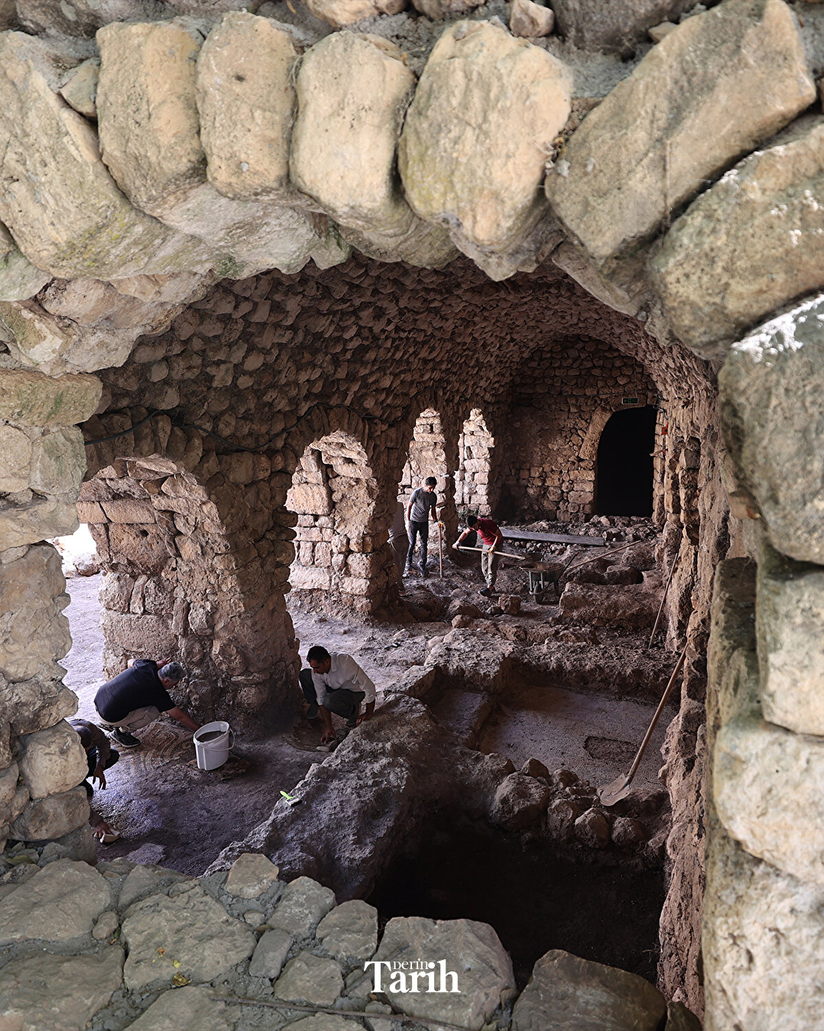 "Bizi en çok sevindiren ve heyecanlandıran mozaiğin üzerinde bir yazıtın yer alması. Yazıt iki kelimeden (Tittos Domestikos) oluşmakta. Tittos bir özel isim ama Domestikos'a baktığımızda kaynaklarda daha çok bir ünvan olarak geçmekte. Bu ünvandaki kişilerin daha çok askeri bölümlerde ve kiliselerde herhangi bir görevli olarak yer aldıkları bilinmekte. "