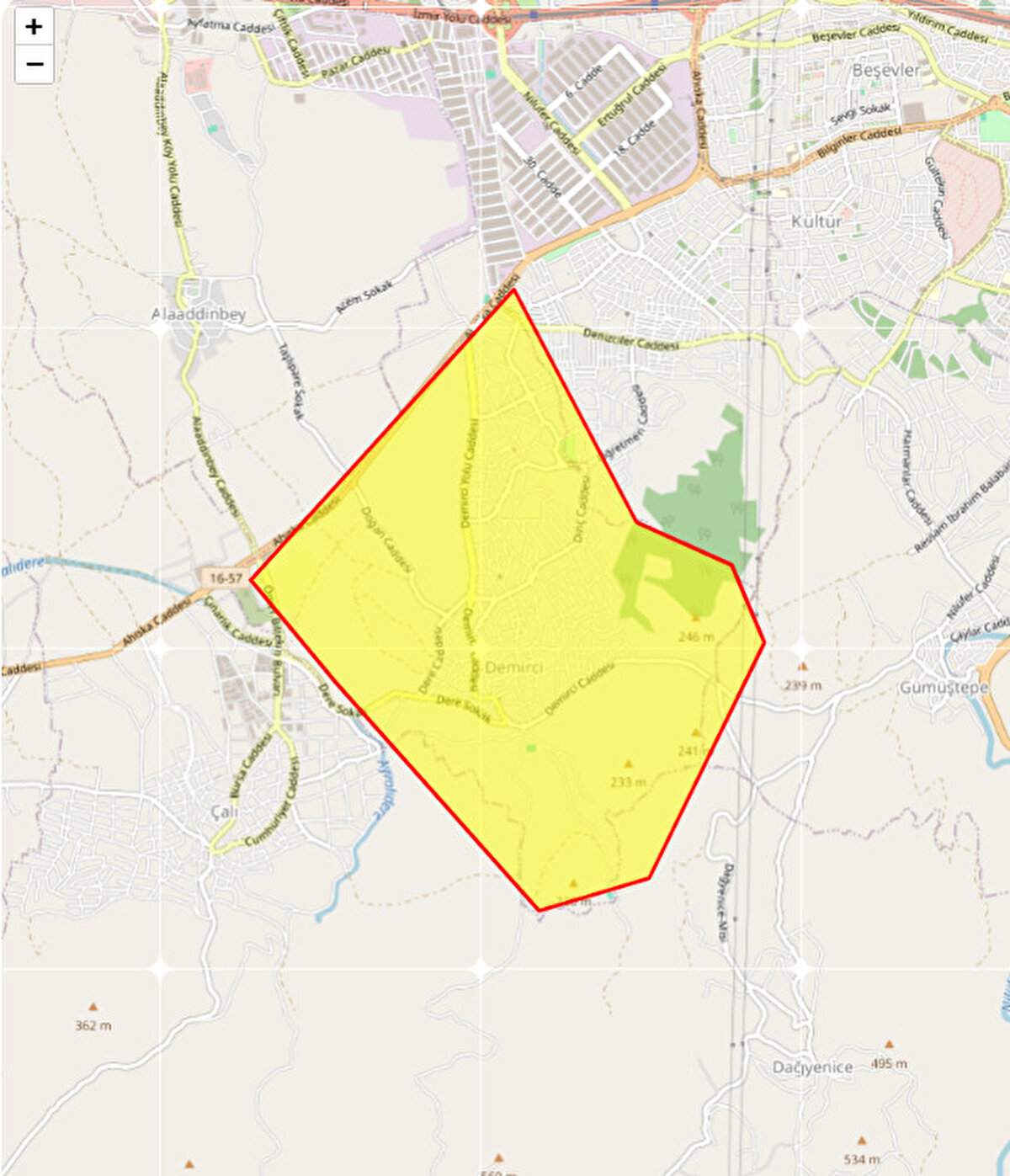 NİLÜFER<br>DEMİRCİ<br>Planlanan Başlangıç Tarihi: 17/10/2025 12:30<br><br>Planlanan Bitiş Tarihi: 17/10/2025 16:00<br><br>Kesim Tarihi: 17/10/2025 12:30<br><br>Açıklama: NİLÜFER İLÇESİ; C3 _ B Alt Bölgesinde Bulunan, Demirci Mahallesi Eylül Sokak Ve Civarı "ARIZA" Çalışması Nedeniyle 17.10.2025 Tarihinde 12:30 ile 16:00 Saatleri Arasında, "SU KESİNTİSİ" Yapılacaktır.