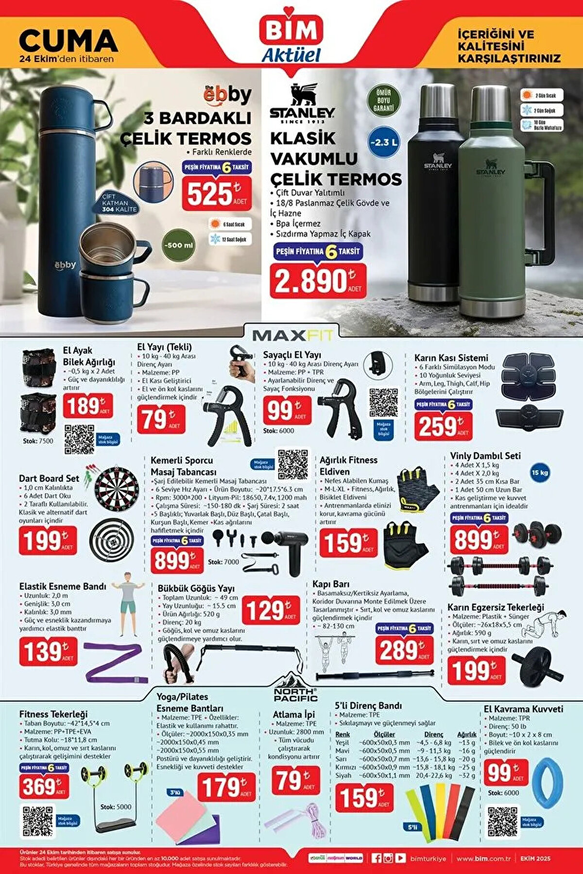 Termos Çeşitleri: Okulda, işte veya piknikte içeceklerini sıcak/soğuk tutmak isteyenler için farklı boyut ve tasarımlarda termoslar raflarda yerini alacak.