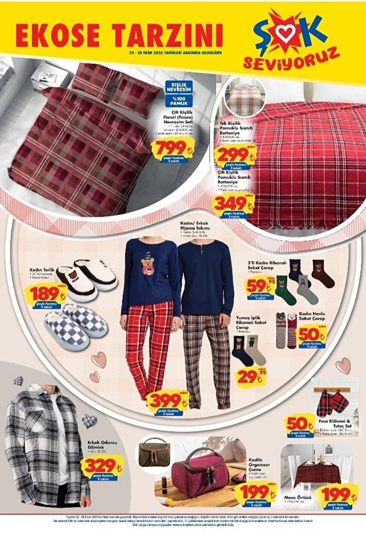 ÇİFT KİŞİLİK FLANEL (PAZEN) NEVRESİM SETİ<br>Fiyat: 799 TL<br><br>ERKEK ODUNCU GÖMLEK<br><br>Fiyat: 329 TL