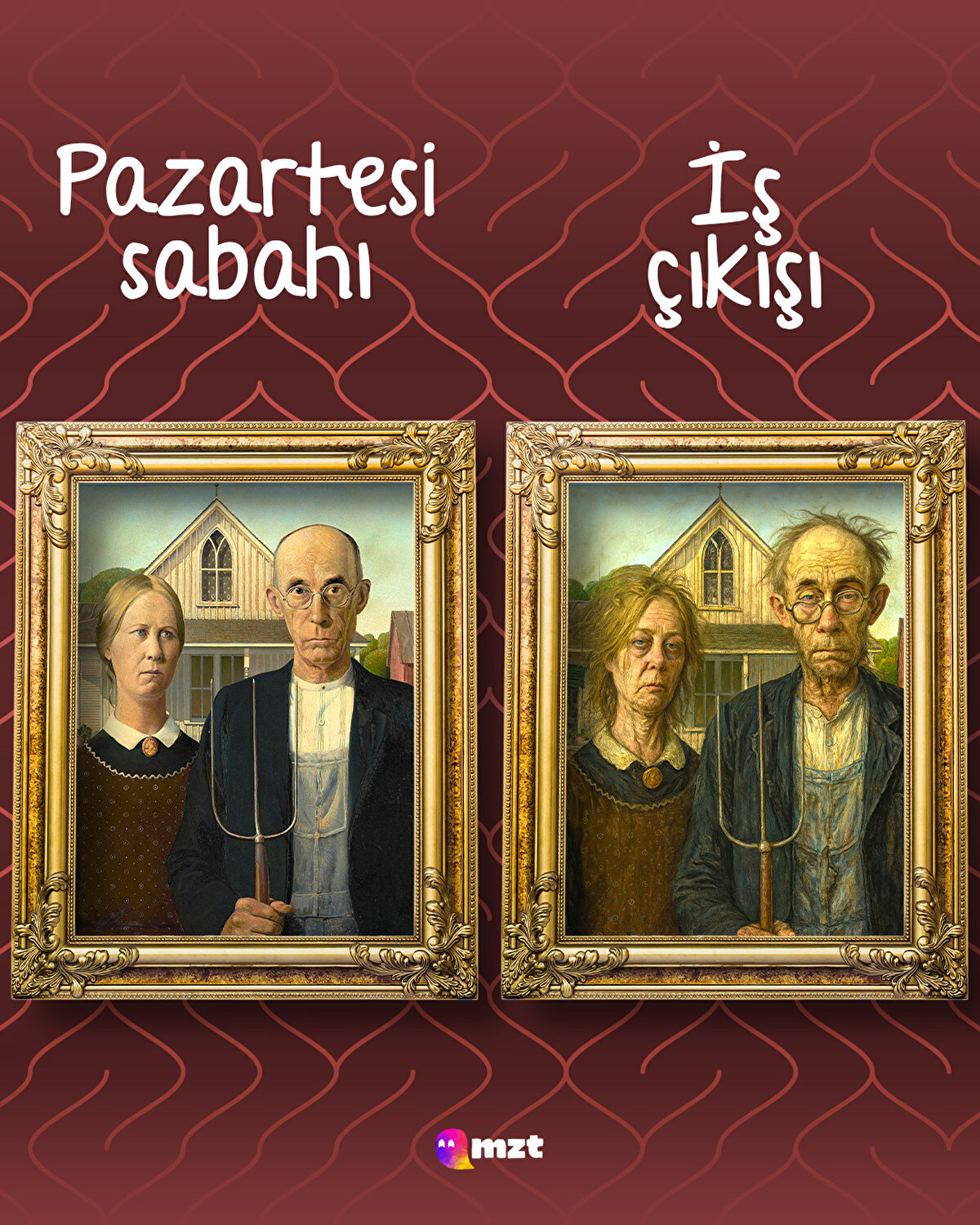 Grant Wood Çiftçi Aile