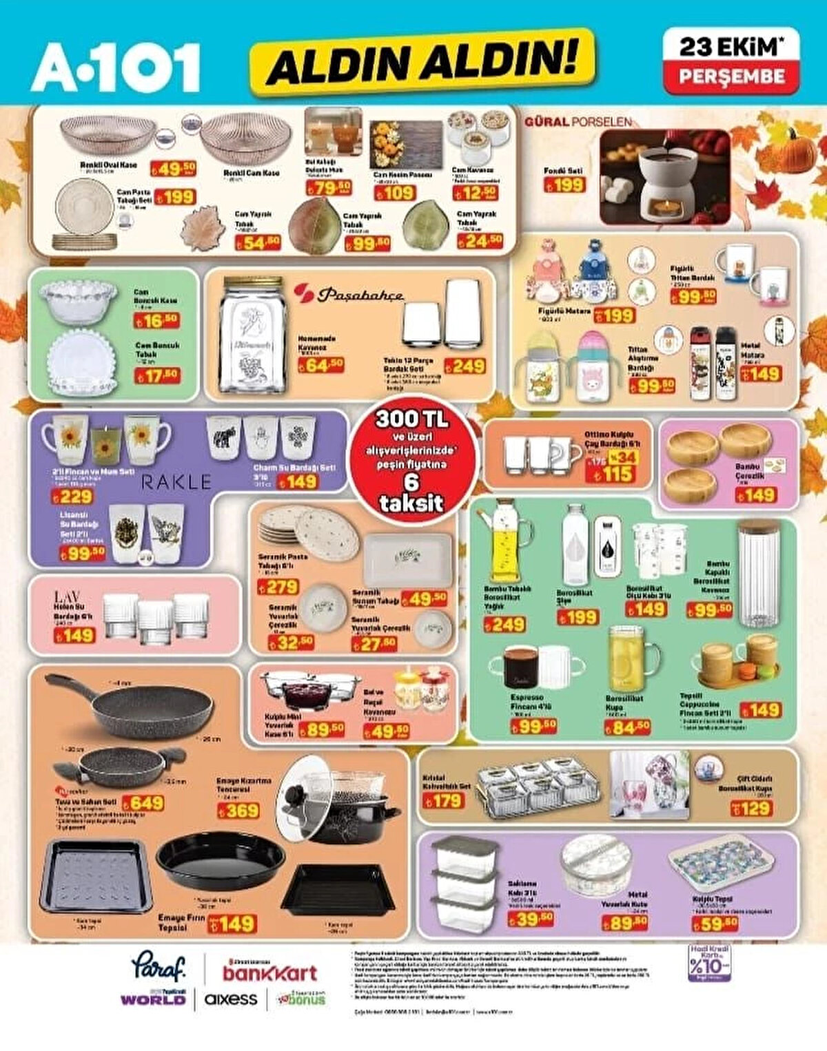 EMAYE KIZARTMA TENCERESİ 24 CM<br>Fiyat: 369 TL<br><br>KRİSTAL KAHVALTILIK SET<br><br>Fiyat: 179 TL