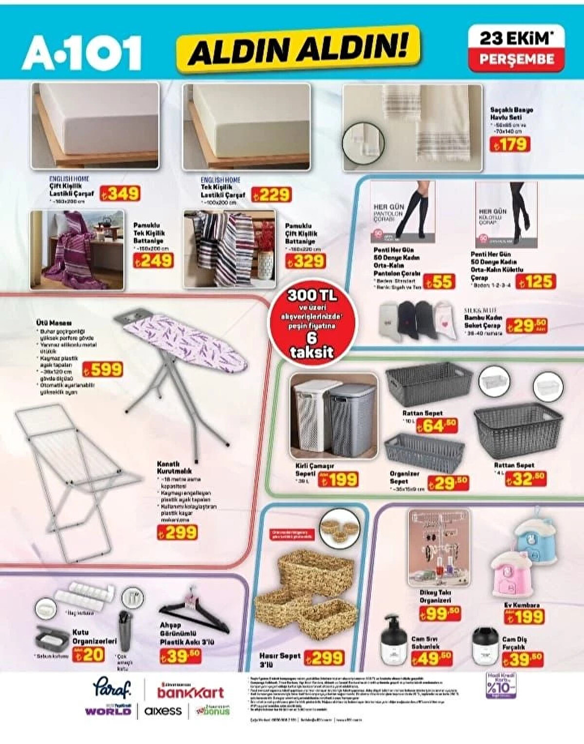 AHŞAP GÖRÜNÜMLÜ PLASTİK ASKI 3’LÜ<br>Fiyat: 39,50 TL<br><br>HASIR SEPET 3’LÜ<br><br>Fiyat: 299 TL