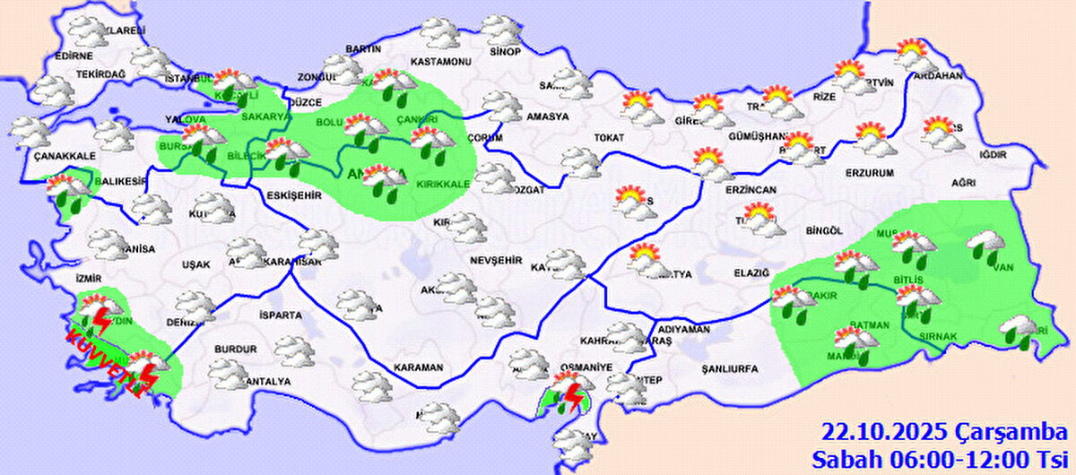 Meteoroloji Genel Müdürlüğü'nün yaptığı son hava durumu değerlendirmelerine göre, Türkiye'nin büyük bir bölümü sağanak yağışın etkisi altına giriyor. Yapılan "yağmur müjdesi" uyarısı, özellikle Ege, Batı Akdeniz ve Batı Karadeniz'i kapsıyor. Muğla için ise özel bir kuvvetli yağış uyarısı bulunuyor.
