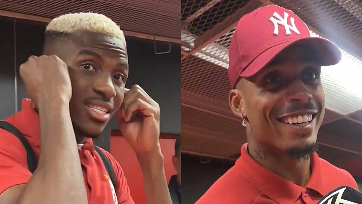 Zpor Muhabiri Efe Gülmez'in sorusu üzerine maç sonrası Galatasaraylı oyuncular Victor Osimhen ve Mario Lemina durumu yorumladı.