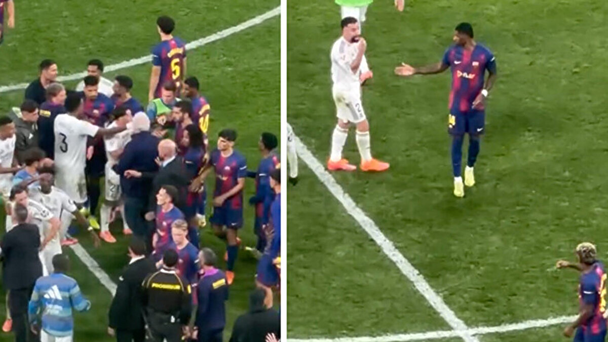 ORTALIK KARIŞTI<br><br>Maçın ardından iki takımın oyuncuları saha içinde gerginlik yaşadı. Real Madrid'li oyuncular, maç öncesinde yaptığı açıklamalar sebebiyle Yamal'a tepki gösterdi.