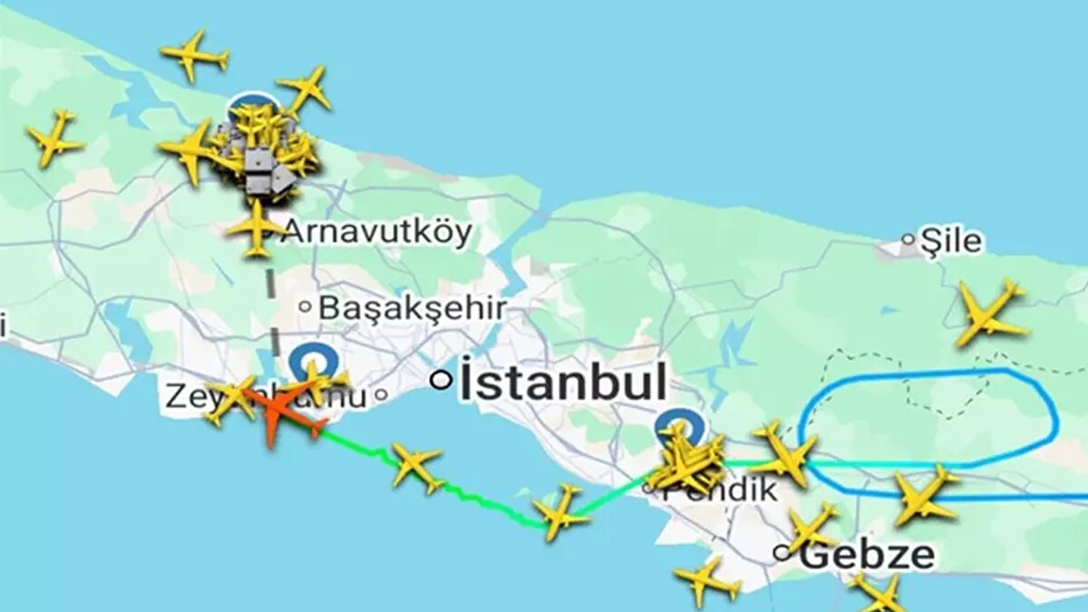 CB bulutlarına yakalanmamak isteyen pilotlar havada tur atmak zorunda kaldı.