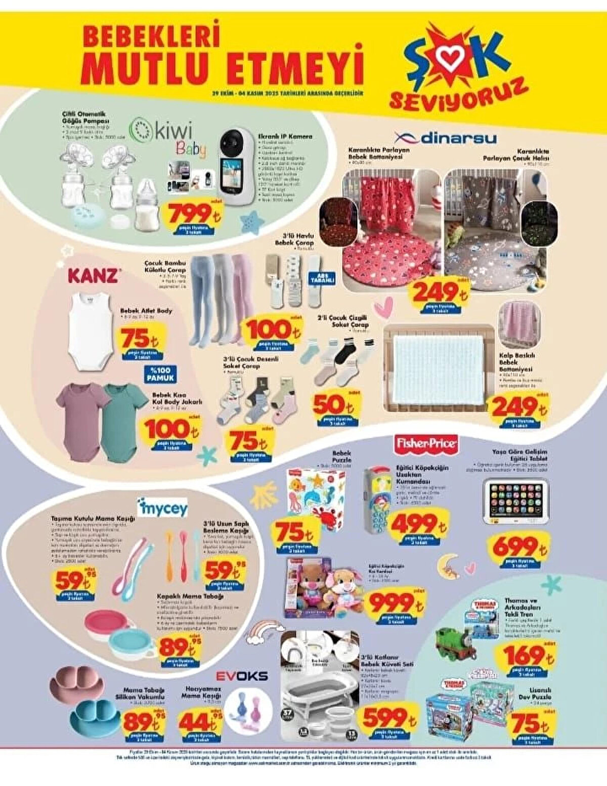 KİWİ BABY EKRANLI IP KAMERA<br>Fiyat: 799 TL<br><br>KİWİ BABY ÇİFTLİ OTOMATİK GÖĞÜS POMPASI<br><br>Fiyat: 799 TL