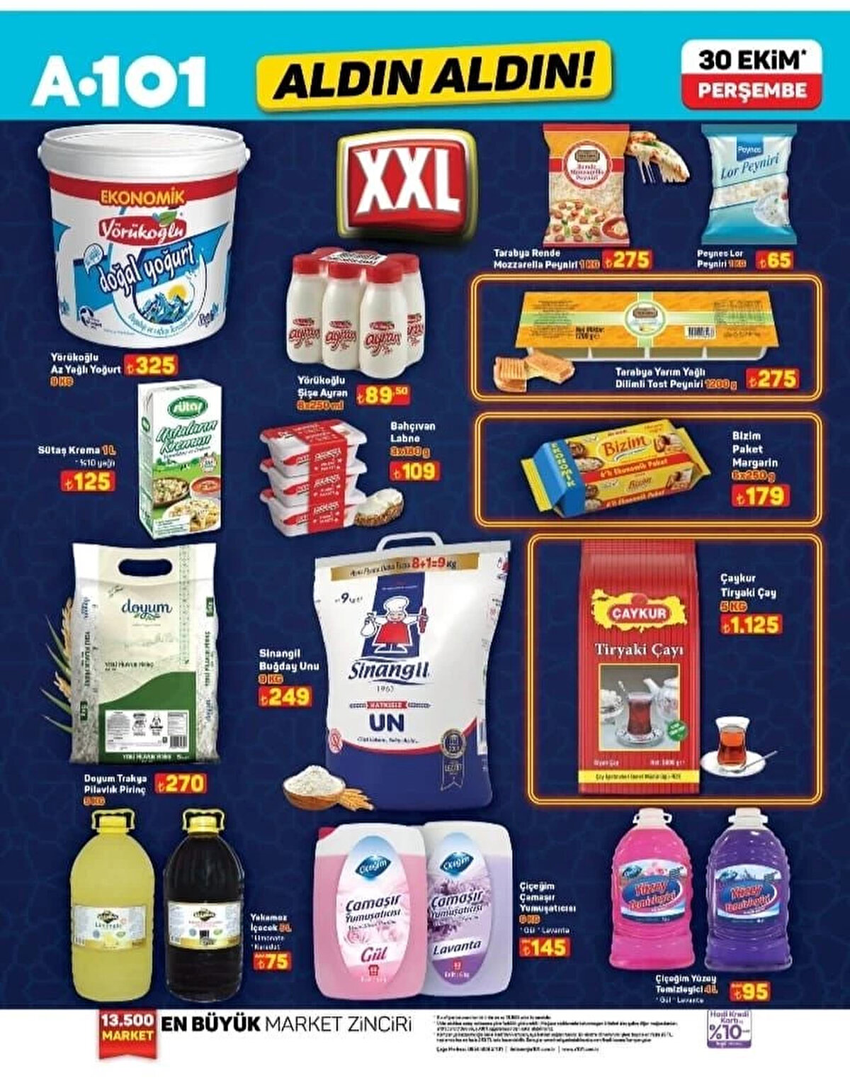 ÇAYKUR TİRYAKİ ÇAY 5 KG<br>Fiyat: 1,125 TL<br><br>YAKAMOZ İÇECEK 5 L LİMONATAKARADUT<br><br>Fiyat: 75 TL