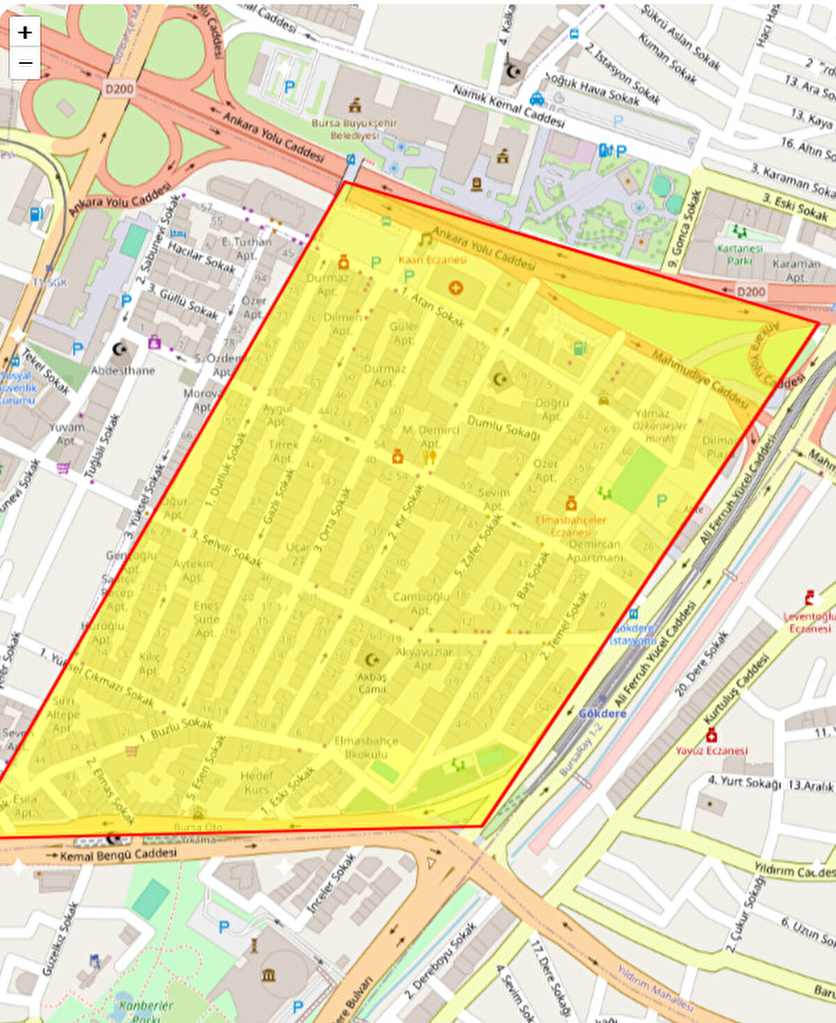 OSMANGAZİ<br>ELMASBAHÇELER<br>Planlanan Başlangıç Tarihi: 31/10/2025 11:00<br><br>Planlanan Bitiş Tarihi: 31/10/2025 12:00<br><br>Kesim Tarihi: 31/10/2025 11:00<br><br>Açıklama: OSMANGAZİ İLÇESİ; C2 D-07 Alt Bölgesinde Bulunan, Elmasbahçeler Mahallesi Orta Sokak Ve Civarı "ARIZA" Çalışması Nedeniyle 31.10.2025 Tarihinde 11:00 ile 12:00 Saatleri Arasında, "SU KESİNTİSİ" Yapılacaktır.