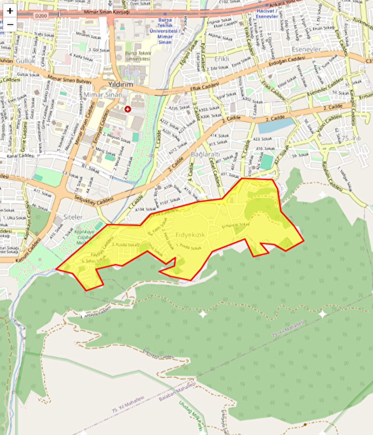 YILDIRIM<br>FİDYEKIZIK<br>Planlanan Başlangıç Tarihi: 31/10/2025 10:45<br><br>Planlanan Bitiş Tarihi: 31/10/2025 12:45<br><br>Kesim Tarihi: 31/10/2025 10:45<br><br>Açıklama: YILDIRIM İLÇESİ; G2 Alt Bölgesinde Bulunan, Fidyekızık Mahallesi Vatansever Sokak ve Civarı "ARIZA" Çalışması Nedeniyle 31.10.2025 Tarihinde 10:40 ile 12:40 Saatleri Arasında, "SU KESİNTİSİ" Yapılacaktır.