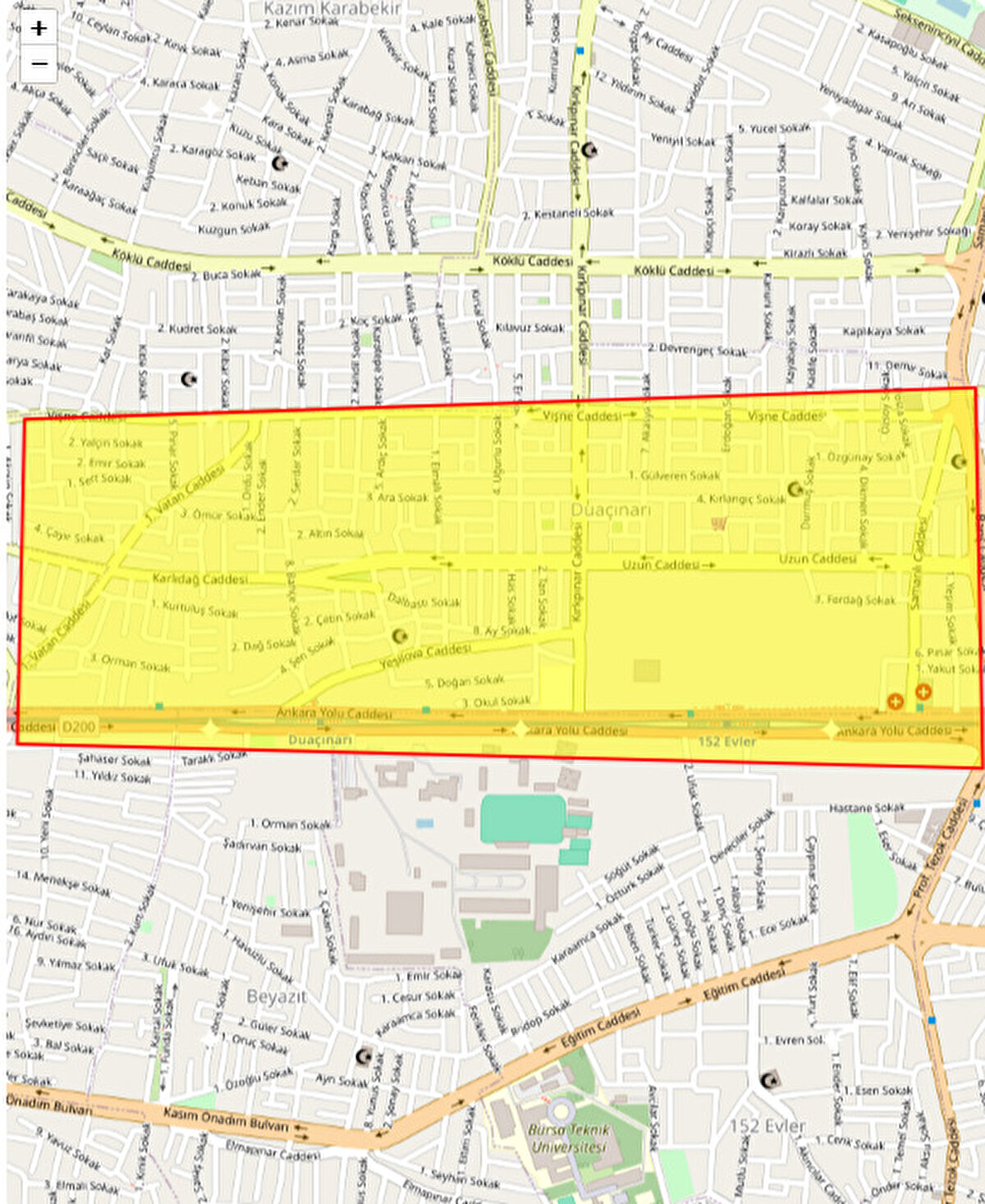YILDIRIM<br>DUAÇINARI<br>Planlanan Başlangıç Tarihi: 31/10/2025 10:00<br><br>Planlanan Bitiş Tarihi: 31/10/2025 12:30<br><br>Kesim Tarihi: 31/10/2025 10:00<br><br>Açıklama: YILDIRIM İLÇESİ; C3 D-13 Alt Bölgesinde Bulunan, Duaçınarı Mahallesi Ankara Yolu Caddesi Civarı ''ARIZA'' Çalışması Nedeniyle 31.10.2025 Tarihinde 10:00 ile 12:30 Saatleri Arasında ''SU KESİNTİSİ'' Yapılacaktır.